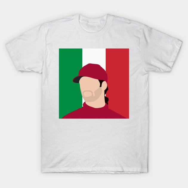 Antonio Giovinazzi Face Art - Flag Edition T-Shirt by GreazyL